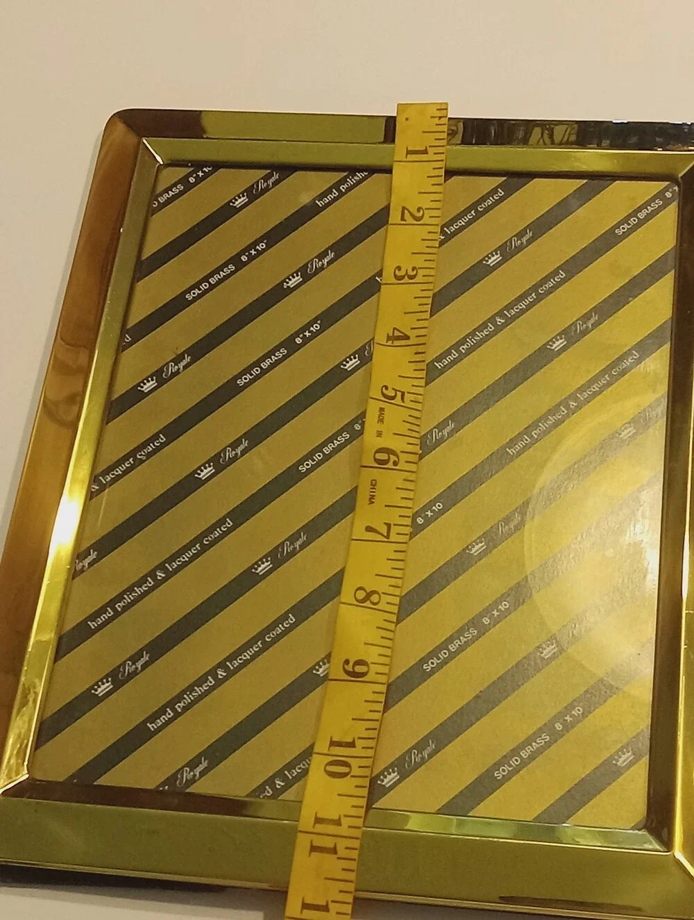 Vintage Royale Hand Polished Solid Brass Hanging Or Standing Frame 8